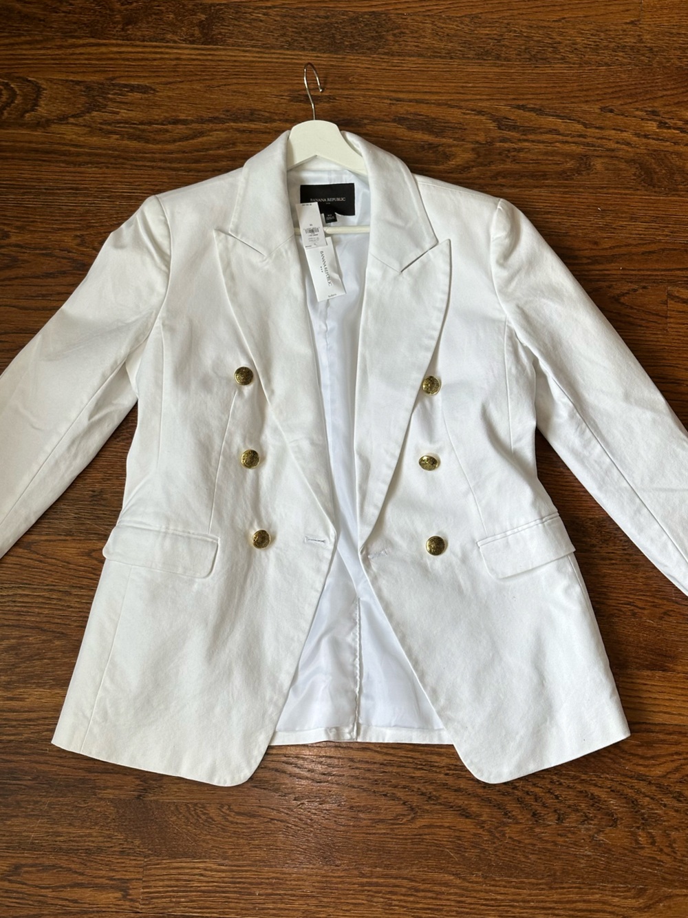 Banana Republic White Cotton Blazer (10W)